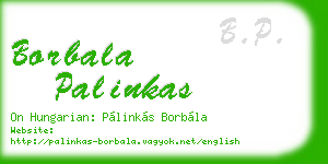 borbala palinkas business card