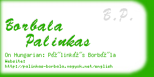 borbala palinkas business card